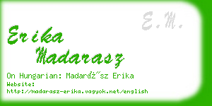 erika madarasz business card